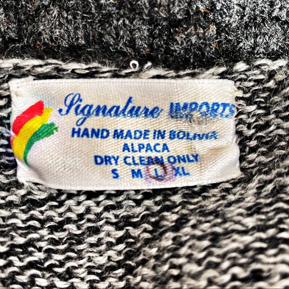Signature Imports Cardigan Sweater Alpaca Handmade - Picture 6 of 8